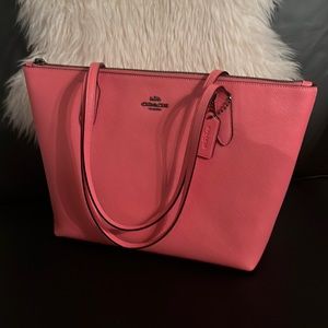 Coach XGrain zip tot. Pink Lemonade. Brand new.